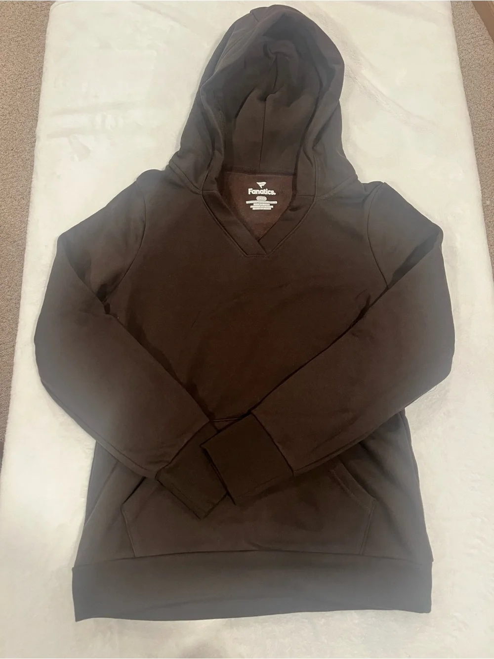 Fanatics Women's Brown V Neck Hoodie Sweatshirt - Small - Picture 1 of 6